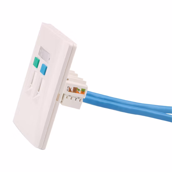 Gcabling Kj6 UTP RJ45 CAT6A Keystone Jack CAT6 Coupler Wall Plate Netkey CAT6 Jack